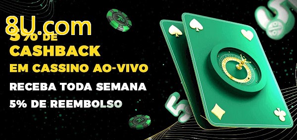 Promoções do cassino ao Vivo 8U.com